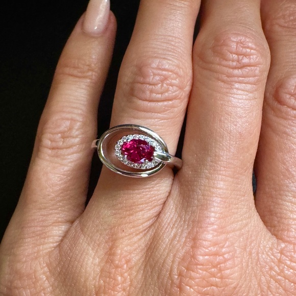 GIA Cert. NO-HEAT or TREATMENTS, Nautral Ruby & Diamond Ring, 14k, sz 6, RARE! - Picture 15 of 17
